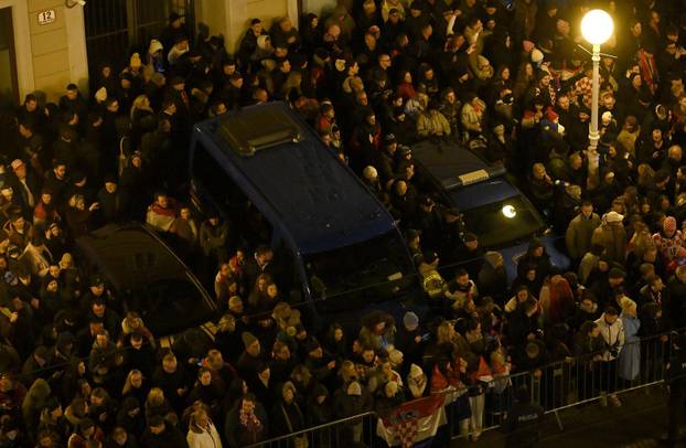 Zagreb: Doček brončanih rukometaša, pogled iz zraka 