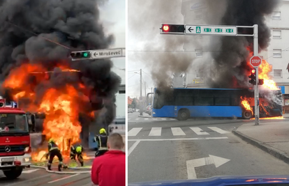 ZET-ov bus u plamenu: 'Svi su putnici uspjeli istrčati van...'