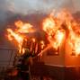 Palisades Fire burns during a windstorm on the west side of Los Angeles