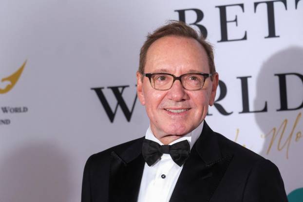 Actor Kevin Spacey poses during the photocall at the Better World Fund event in Venice