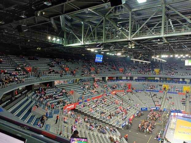 FOTO Ovako je Arena Zagreb izgledala utakmicu prije drugog nastupa Hrvatske na SP-u