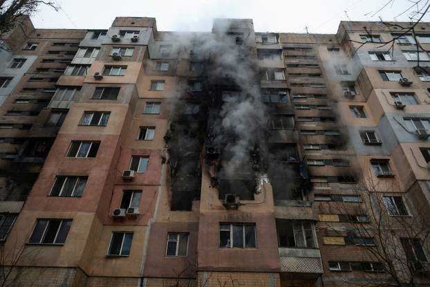 Aftermath of a Russain drone attack in Odesa
