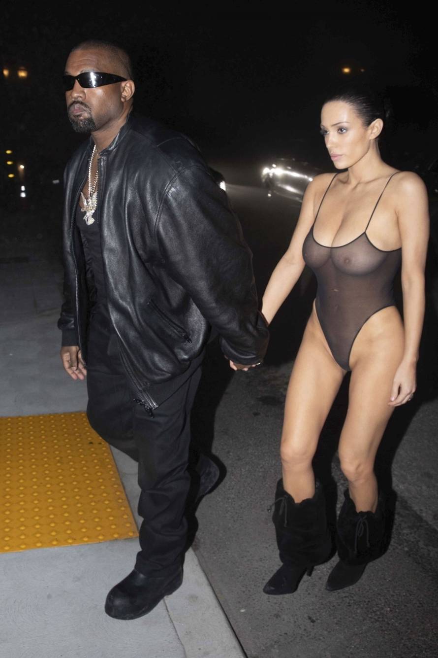 *EXCLUSIVE* Kanye West and Bianca Censori arrive at late Grammys after-party in Los Angeles