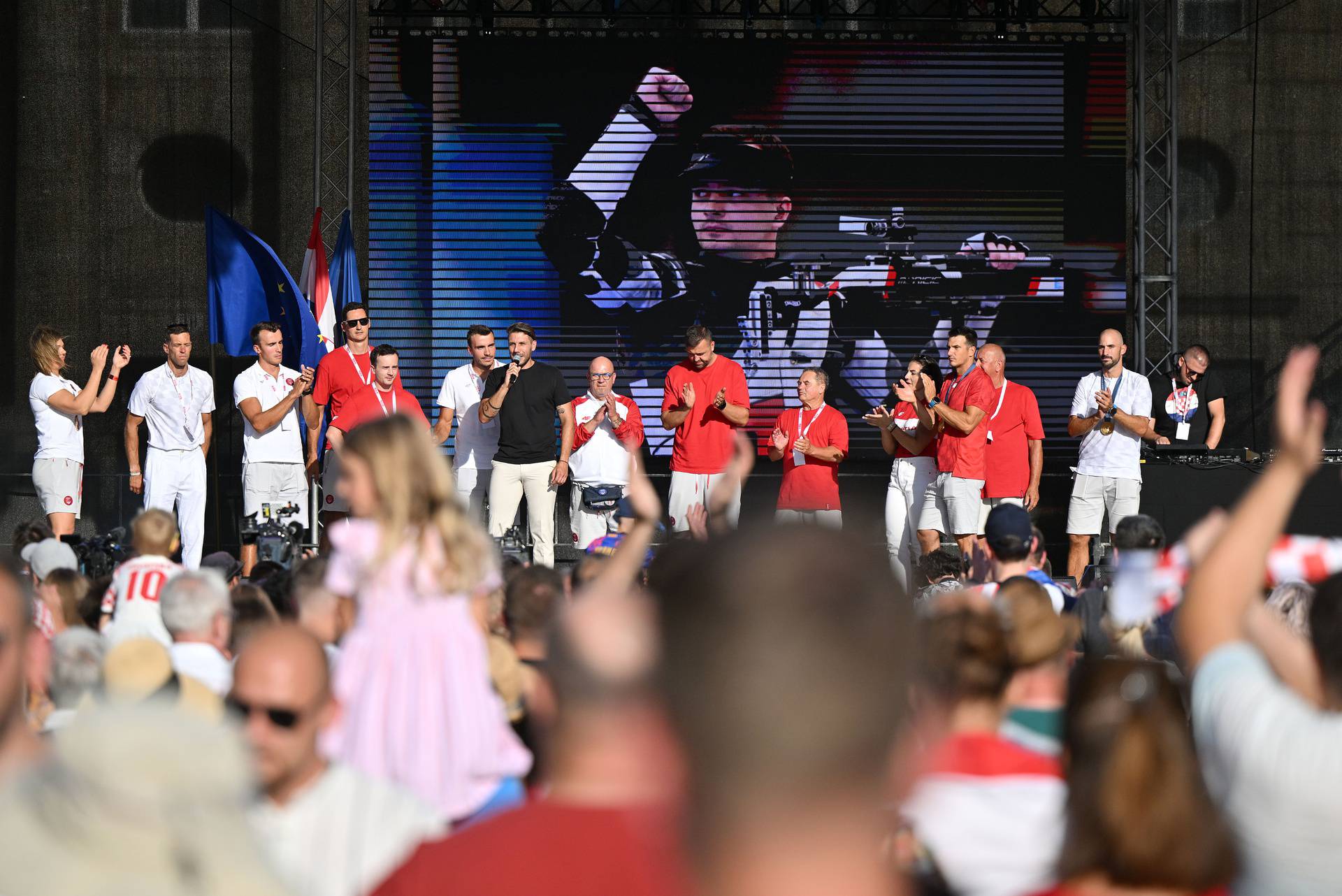 Zagreb: Doček hrvatskih olimpijaca na Trgu bana Jelačića