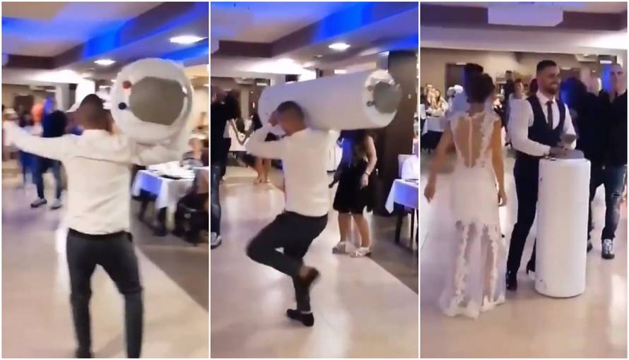 Video sa svadbe u Srbiji postao hit: Kum nosio bojler na ramenu