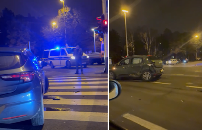 VIDEO Dva automobila sudarila su se na križanju Branimirove u Zagrebu: Jedan lakše ozlijeđen