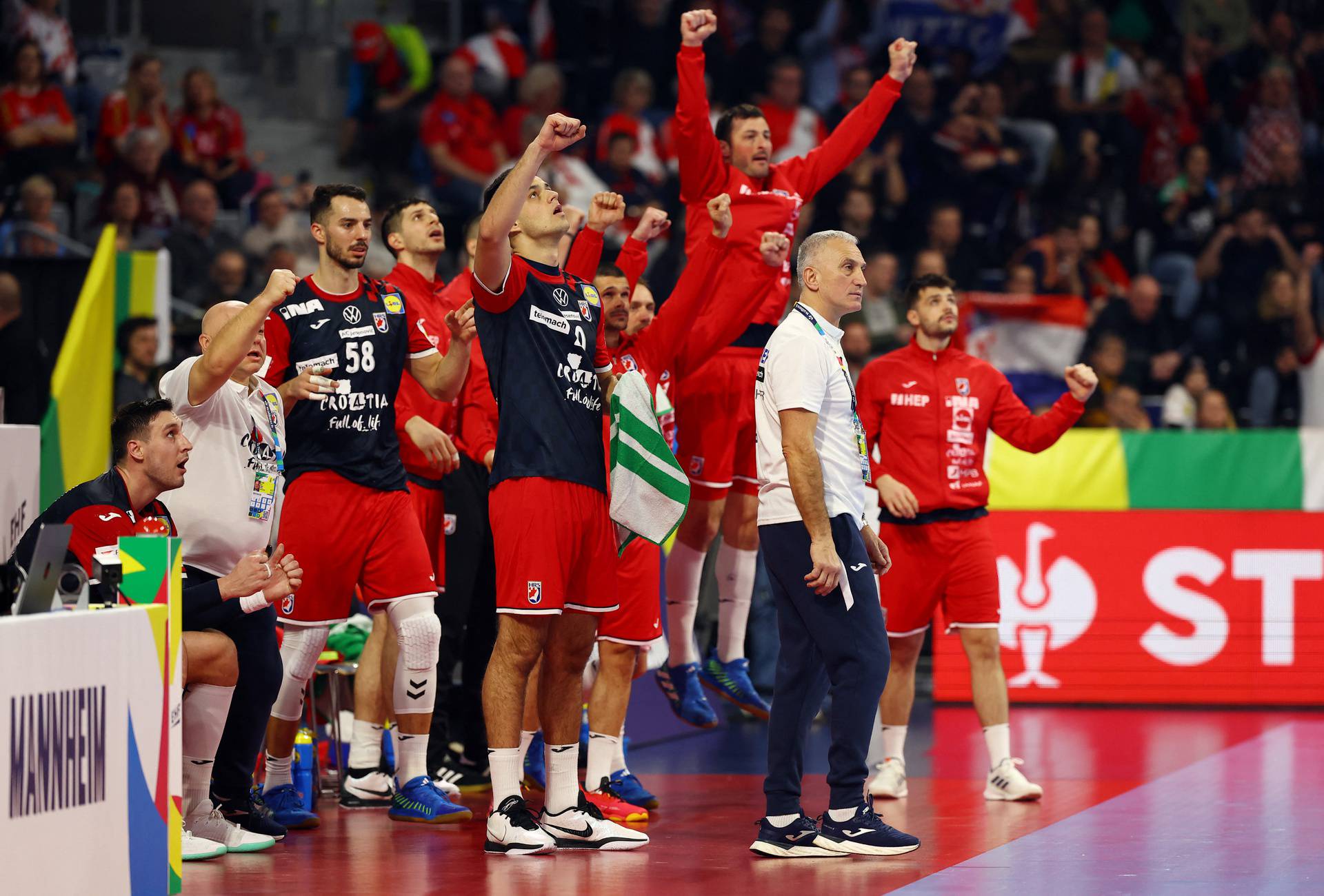 EHF 2024 Men's European Handball Championship - Preliminary Round - Group B - Croatia v Romania