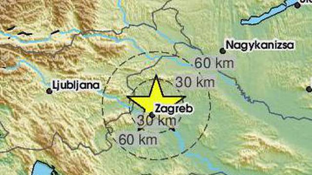 Novo podrhtavanje: Slab potres u Zagrebu, magnituda je 1,5