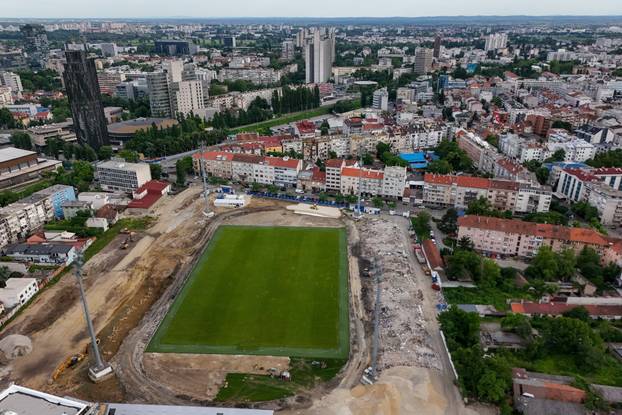 Zagreb: Fotografije iz zraka rušenja stadiona u Kranjčevićevoj ulici