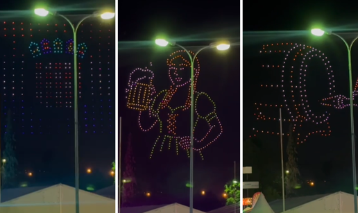 VIDEO Spektakl na Velesajmu! Nebo nad Zagrebom obasjali dronovi, počeo Oktobeer Fest