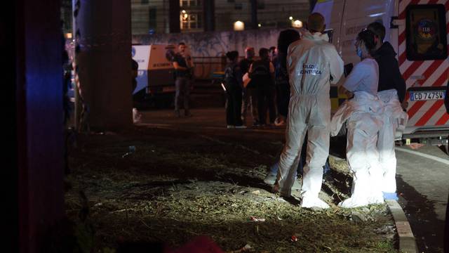 Coach crashed off a flyover in Mestre near Venice