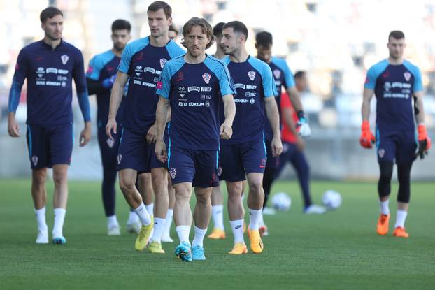 Rijeka: Trening Hrvatske nogometne reprezentacije na stadionu Rujevica
