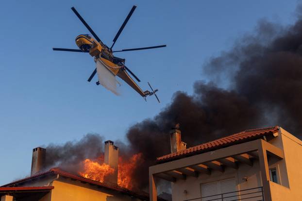 Wildfire in Kryoneri near Athens