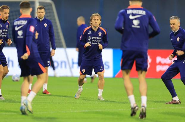 Zagreb: Trening hrvatske nogometne reprezentacije uoci utakmice protiv Skotske