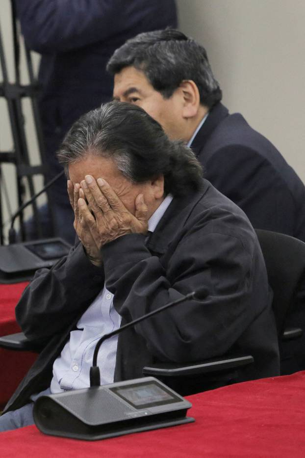 Peru's former President Alejandro Toledo appears in court in Lima