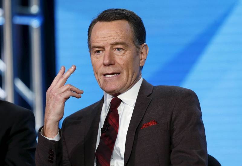 Executive producer and cast member Cranston speaks at a panel for the HBO film "All The Way" during the Television Critics Association Cable Winter Press Tour in Pasadena