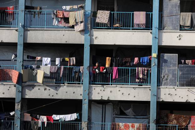 Palestinian families who cannot find a place to stay in Gaza City are viewed struggling to survive under difficult, Gaza city, Gaza Strip, Palestinian Territory - 20 Jun 2025
