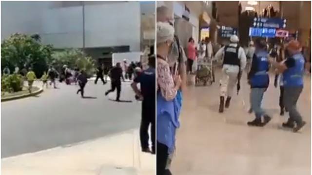 Panika u zračnoj luci u Cancunu: Bježali od 'pucnjave', pa otkrili da su padali reklamni panoi