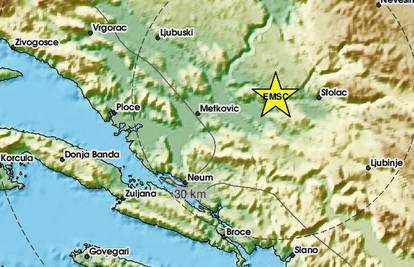 Potres od 3,1 nedaleko Mostara: 'Probudio me, dobro je zatreslo'