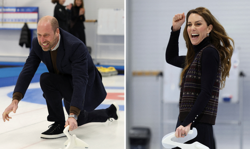 FOTO Kakva dobra zabava! Kate i William zaigrali curling skupa, pogledajte kako su u&zcaron;ivali...