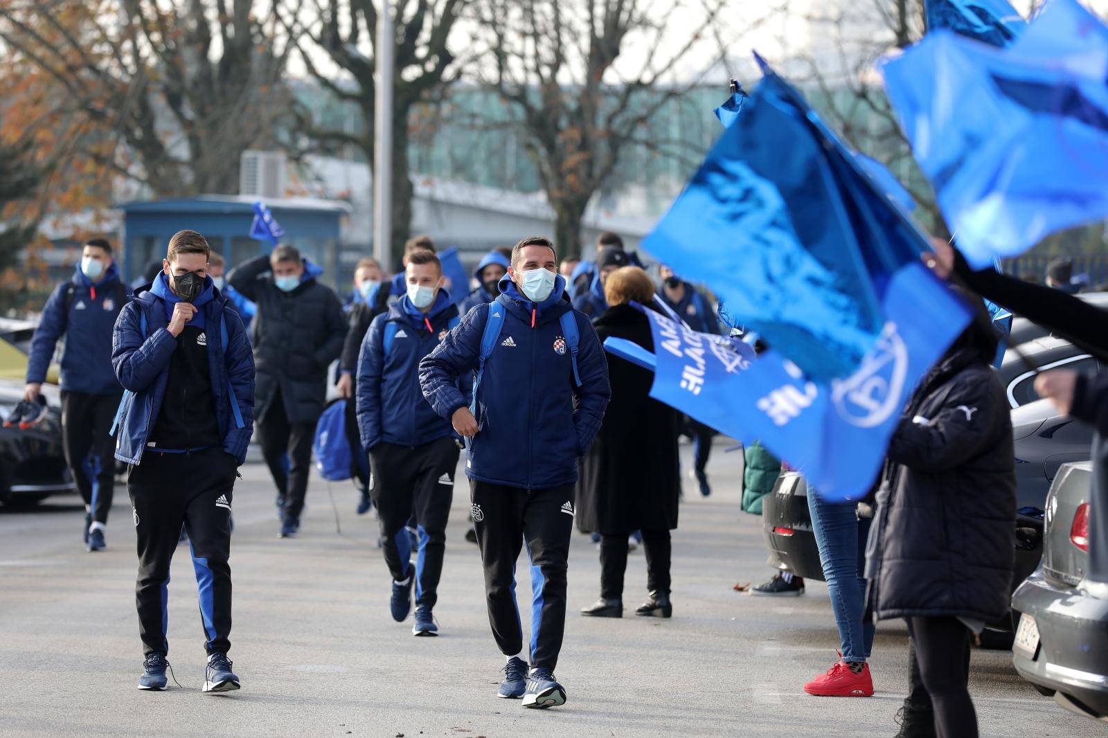 Zagreb: Doček igrača NK Dinamo na stadionu u Maksimir