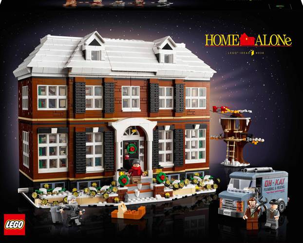 LEGO house based on the house from the all-time festive classic movie, Home Alone