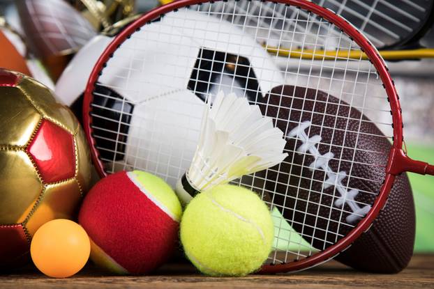 Award winning and championship concept, trophy cup on sport back