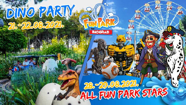 Za kraj 8 mjeseca Dino Party i All Fun Park Stars u Fun Parku Biograd-jer ste vi to tražili!