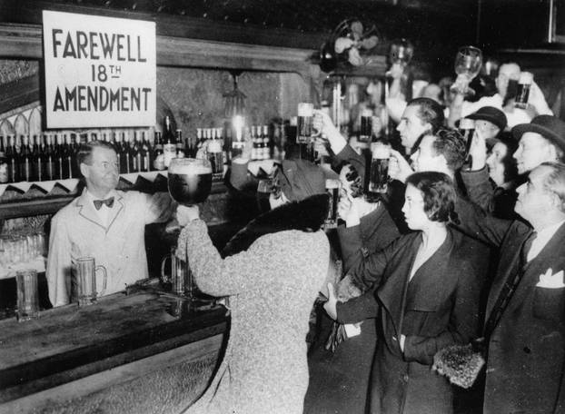 People of New York are celebrating the end of the Prohibition