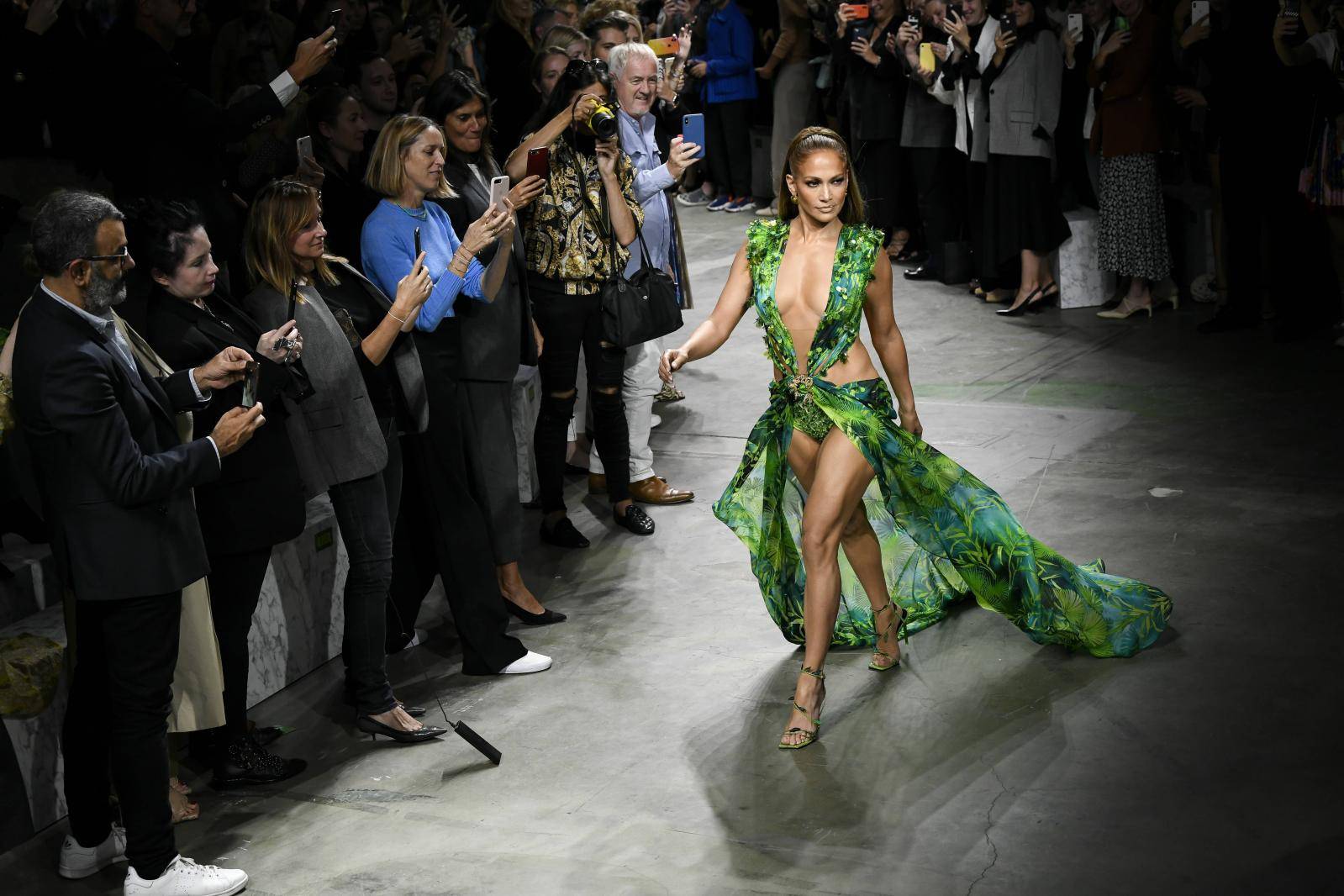 Jennifer Lopez at VERSACE SS20 Runway during Milan Fashion Week  - Milan, Italy 20/09/2019