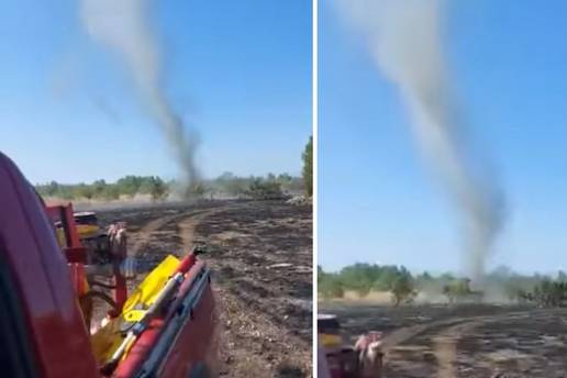 VIDEO Drniški vatrogasci bježali od pijavice: 'Zapalila je još 3,4 hektara, sakrili smo se u vozila'