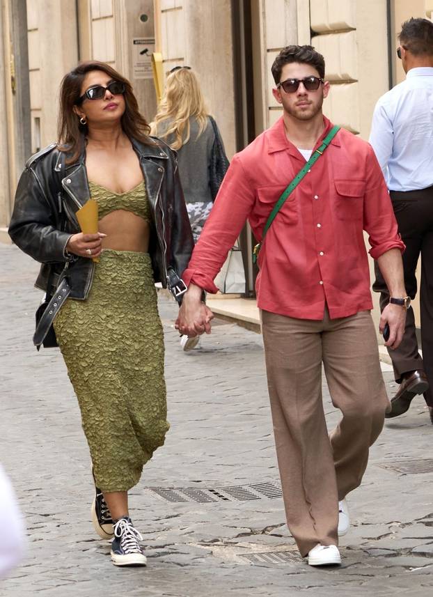 *EXCLUSIVE* Indian actress Priyanka Chopra and her husband singer Nick Jonas are living their best life while exploring the beautiful city of Rome!