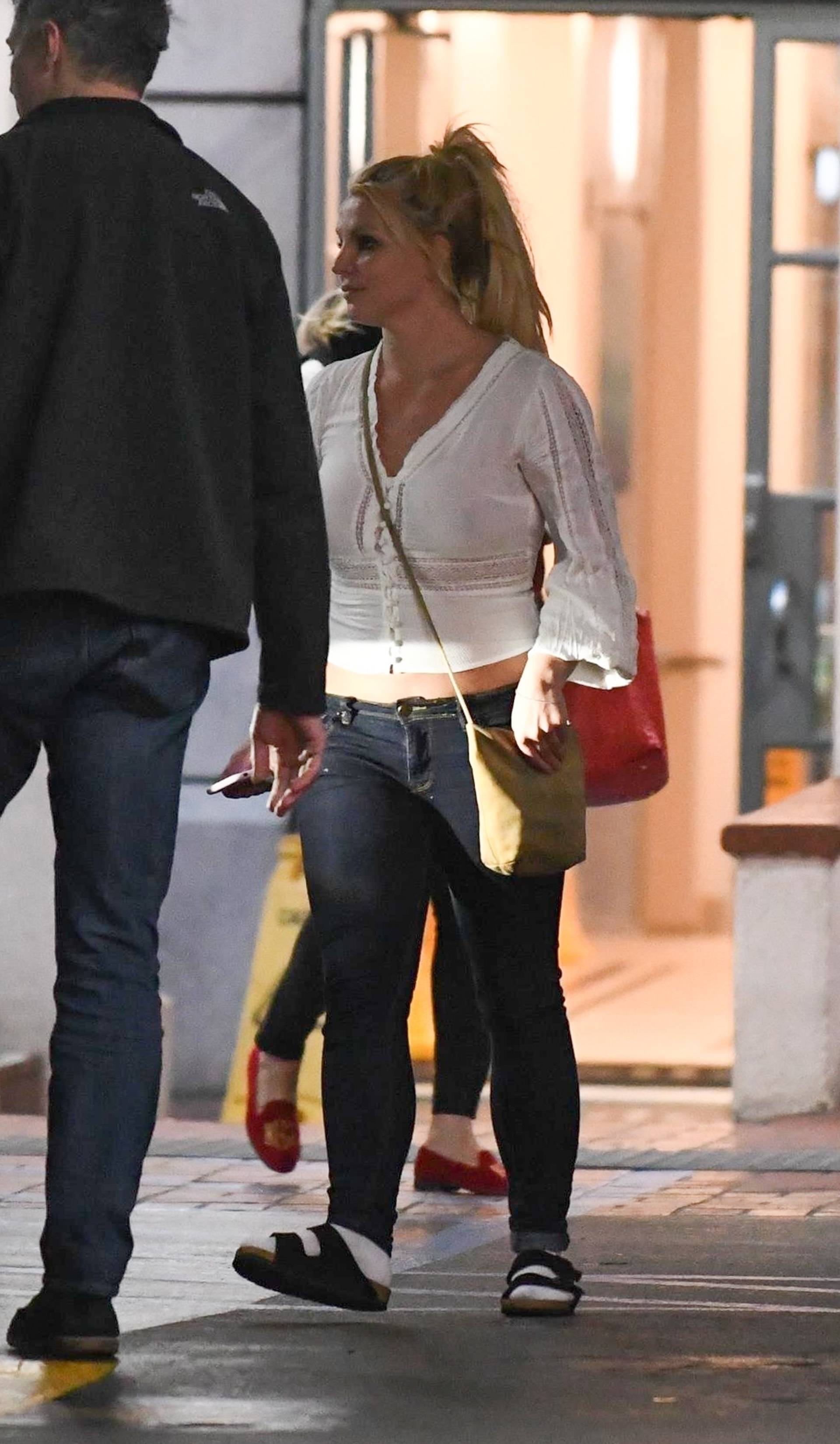 *EXCLUSIVE* An unkempt Britney Spears leaves a building in Los Angeles - ** WEB MUST CALL FOR PRICING **