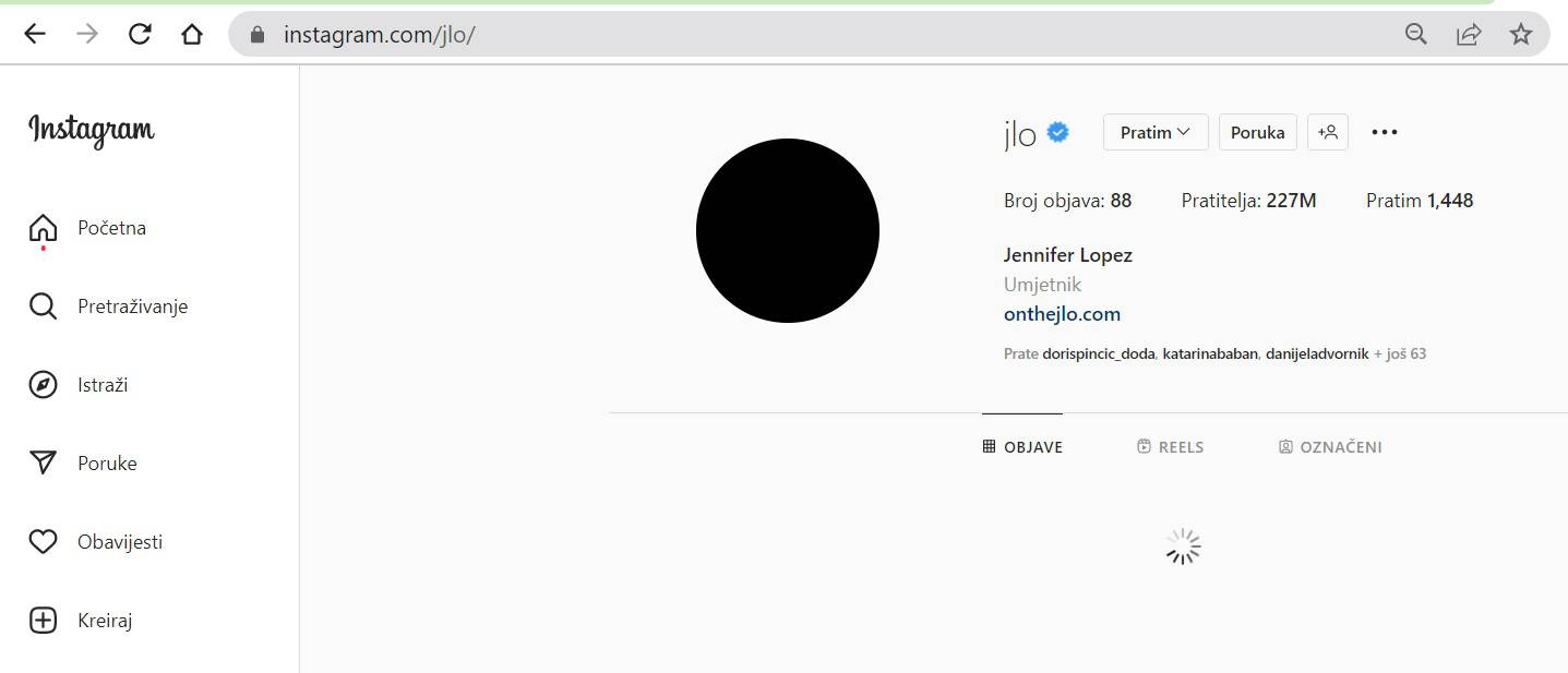 J. Lo obrisala sve objave? Račun na Instagramu joj je potpuno prazan, a profilna fotka crna...