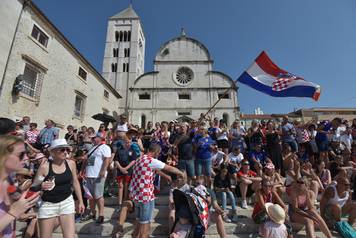 Zadar: NavijaÃ¨i s Foruma Å¡alju dobre vibracije prema Moskvi