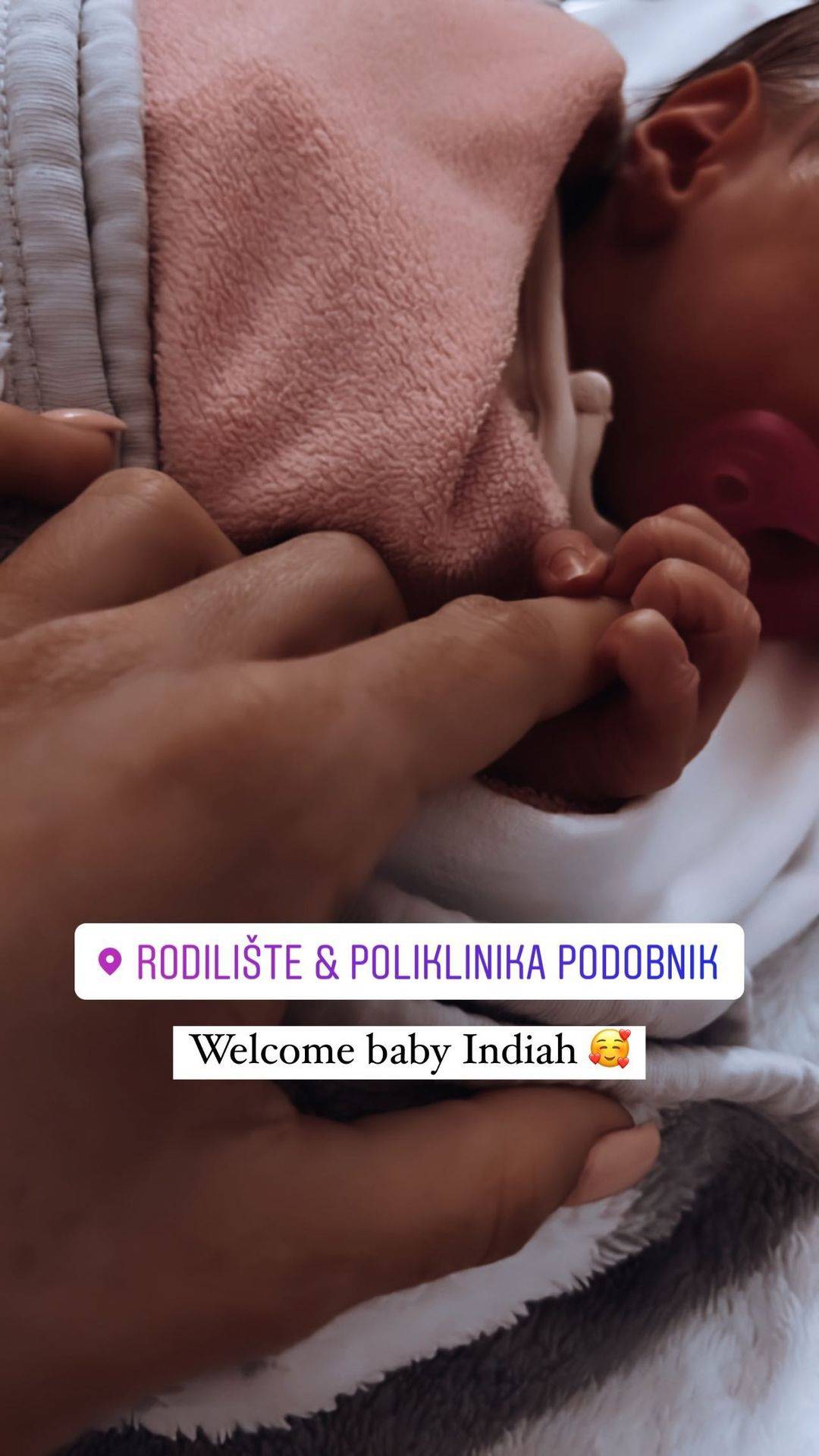 Kastratijeva Anđela rodila je curicu: Dobrodošla nam Indiah!