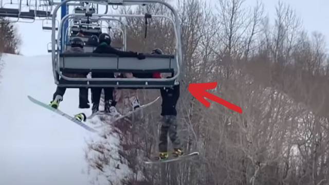 VIDEO Dječak iskliznuo sa ski lifta: 'Drži se, još malo! Ajde!'
