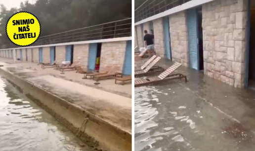 VIDEO Nevrijeme na Kor&ccaron;uli! 'Za &scaron;est minuta nam je more do&scaron;lo do ku&cacute;a. Sve je poplavljeno'