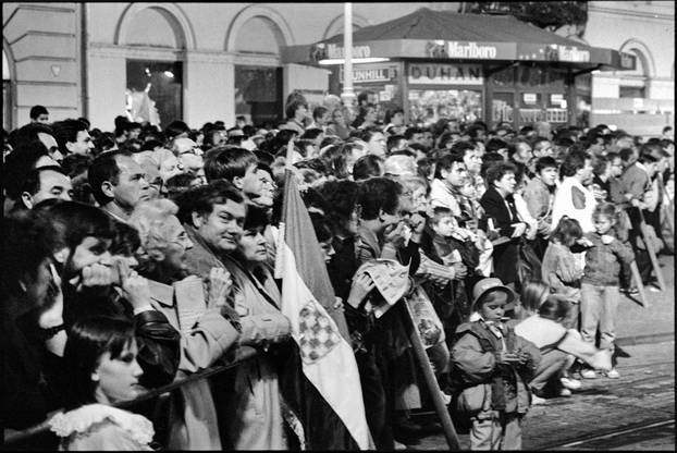 Zagreb: Svečano otkrivanje spomenika banu Josipu Jelačiću na istoimenom trgu, 15.10.1990.