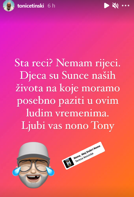 Tony Cetinski potvrdio sretnu vijest: 'Rodila se unuka Elena'