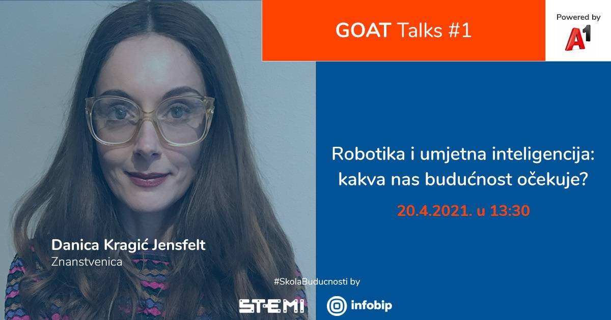 Znanstvenica Danica Kragić Jensfelt govorit će o robotima samo za učenike u Hrvatskoj