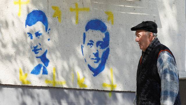 Graffiti of Zelenskiy and Klitschko in Montenegro