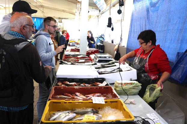 Šibenik: Ponuda ribe na šibenskoj ribarnici