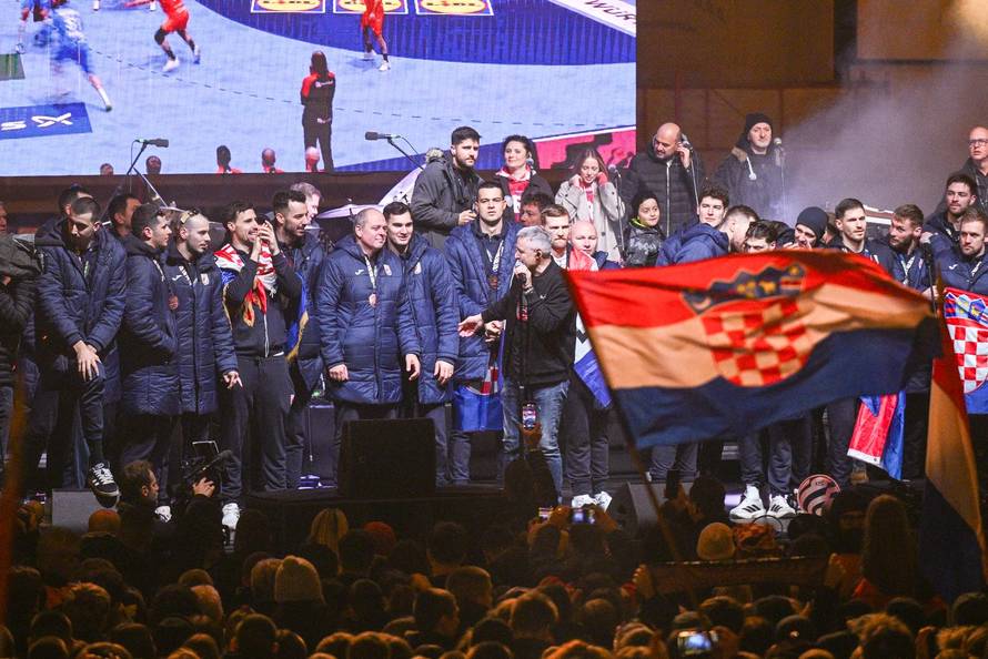Zagreb: Svečani doček rukometnih reprezentativaca nakon osvojene bronce na Europskom prvenstvu