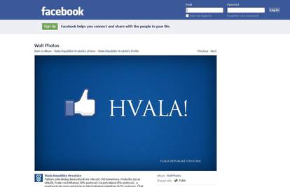 Hrvatska Vlada na Facebooku narodu zahvaljuje u postocima 