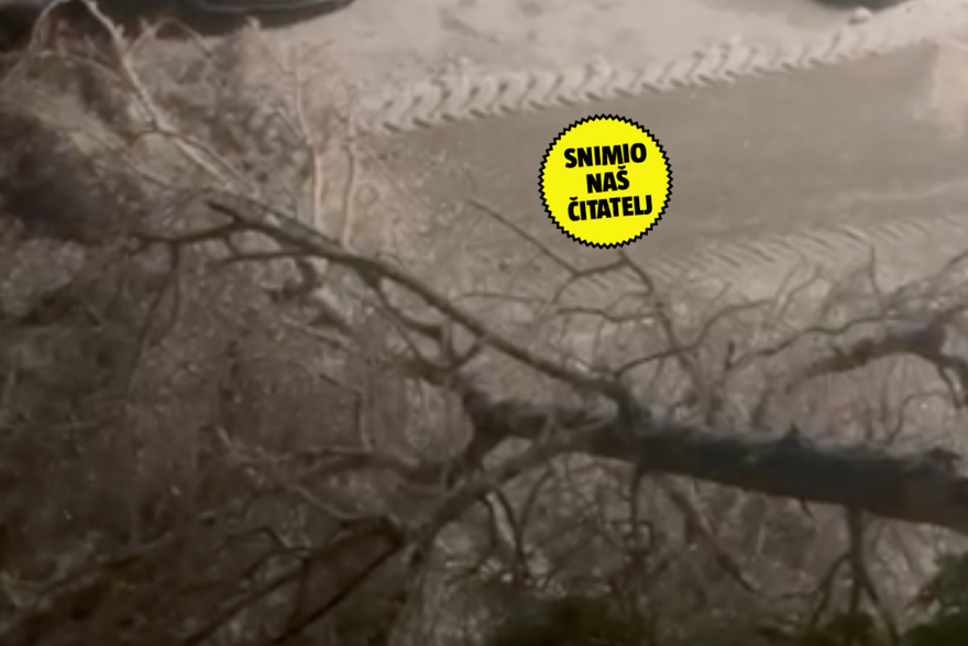 Snijeg i led lomili grane drve&cacute;a u Kninu