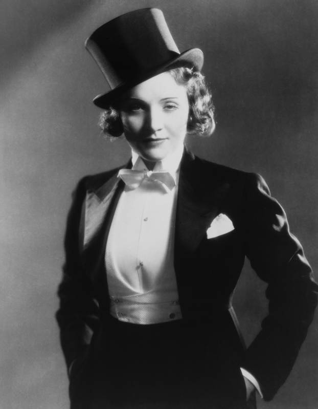 Marlene Dietrich, on-set of the Film 