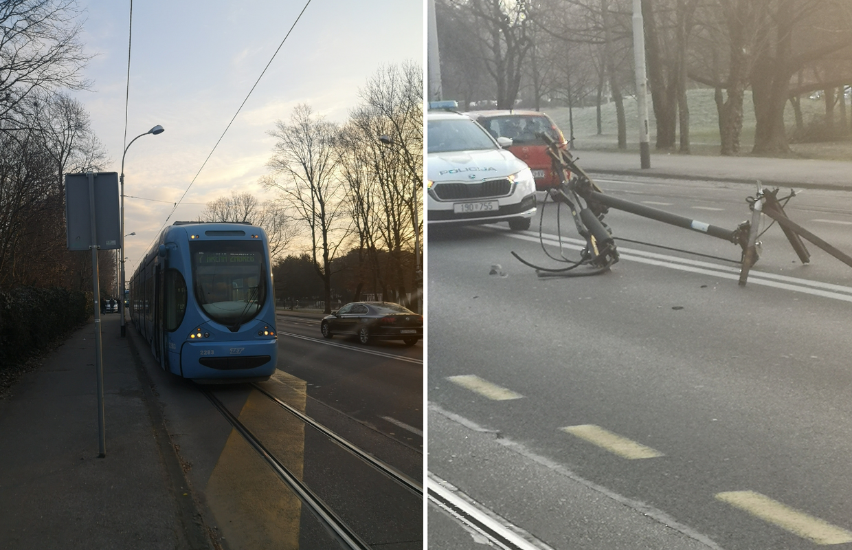 Dio tramvaja pao je na auto u Zagrebu: 'Da je bilo na šajbu, vozač se ne bi dobro proveo'