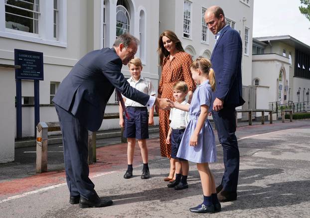 British royals' first day at new school