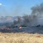 Emergency personnel respond to the scene of a military helicopter crash near Salado